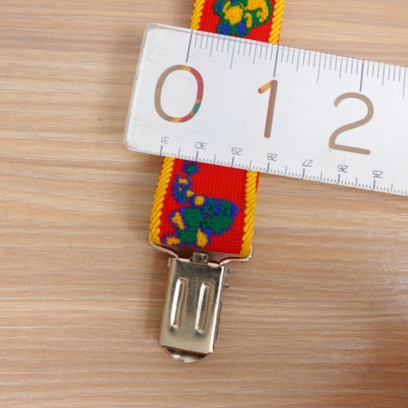 Suspender‎ Kids Boy Red Clip On Adjustable Strap Stretch Fun Party Colorful - Picture 11 of 12